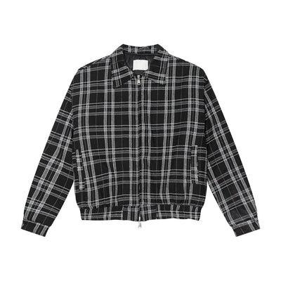 Check pattern zipper jacket or2555 - ORUN