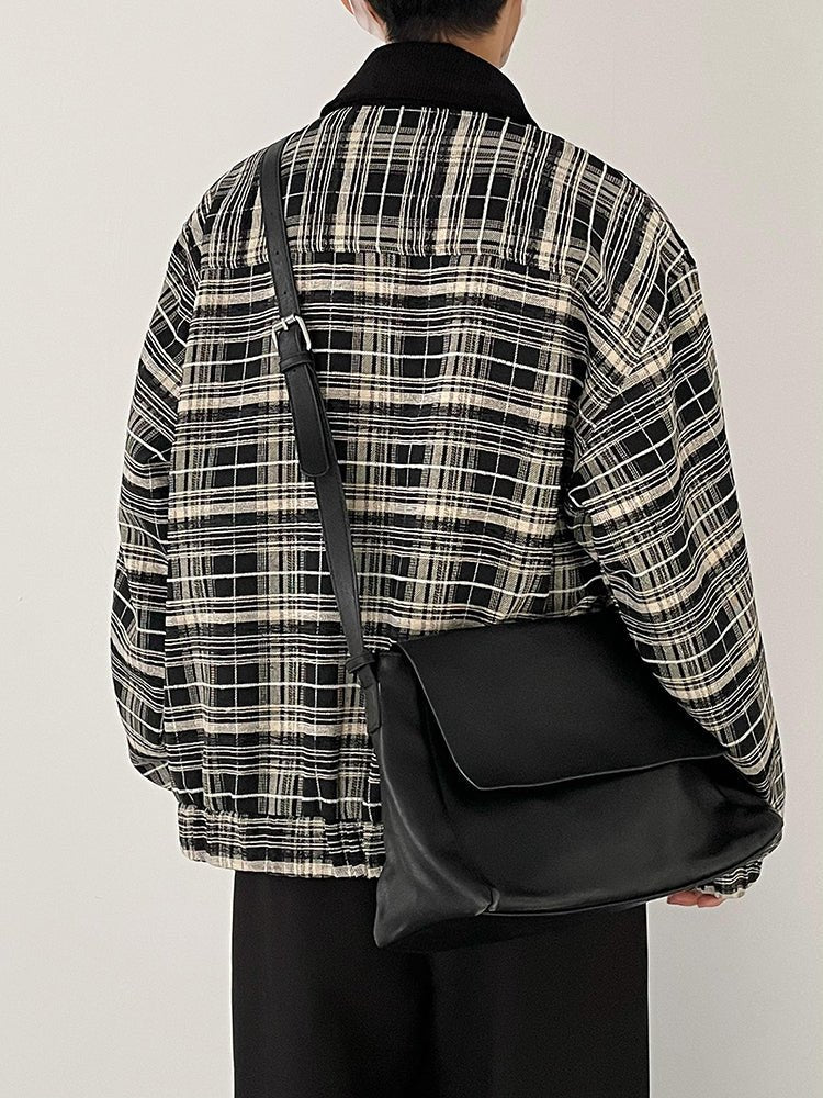 Check pattern zipper jacket or2632 - ORUN