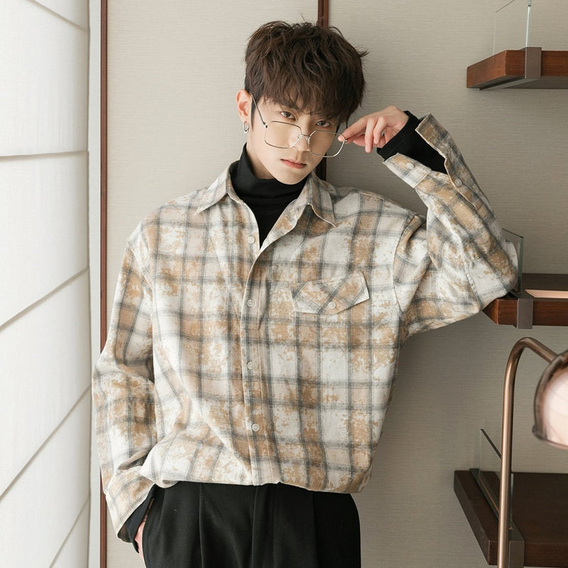 CHECKED SHIRT WITH NECK OR2521 - ORUN