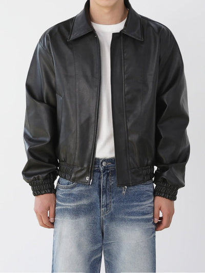 Collar leather jacket or2763 - ORUN