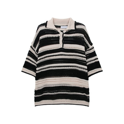 Color knit polo shirt or1479 - ORUN