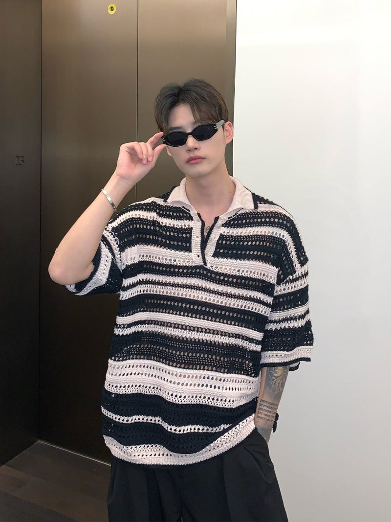 贅沢品 Color knit ORUN – or1479 shirt polo パンツ