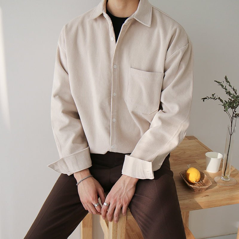 Corduroy Long Sleeve Shirt or1294 - ORUN