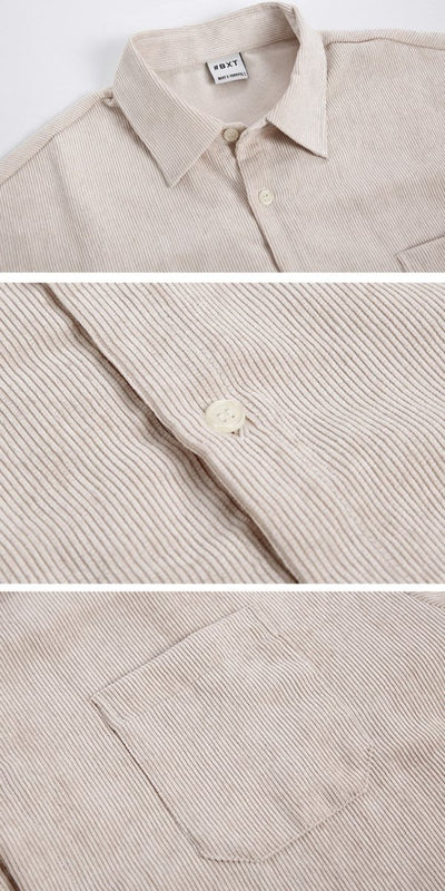 Corduroy Long Sleeve Shirt or1294 - ORUN