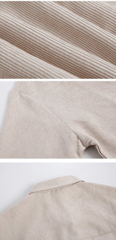 Corduroy Long Sleeve Shirt or1294 - ORUN