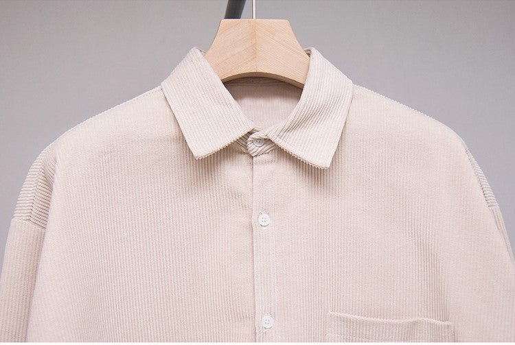 Corduroy Long Sleeve Shirt or1294 - ORUN