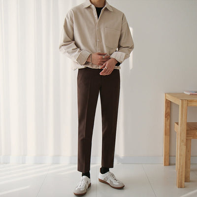 Corduroy Long Sleeve Shirt or1294 - ORUN