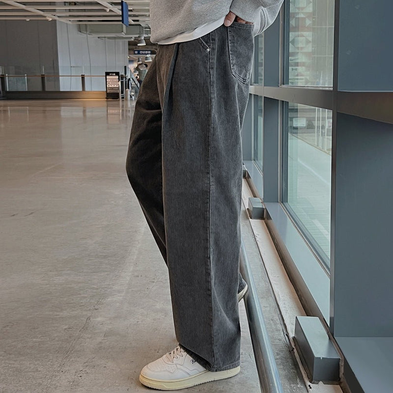 Corduroy Straight Wide Pants or2063 - ORUN