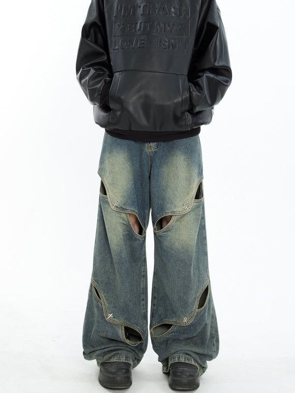 Design Loose Wide Denim Pants or1841