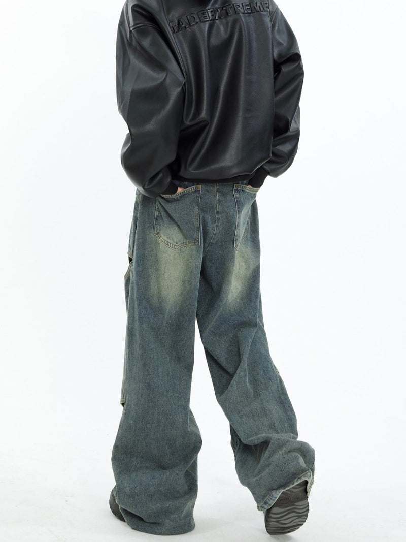 Design Loose Wide Denim Pants or1841 - ORUN