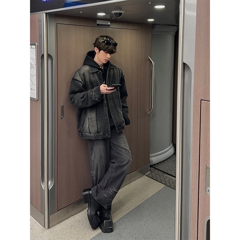 Design Straight Wide Denim Pants or2095 - ORUN