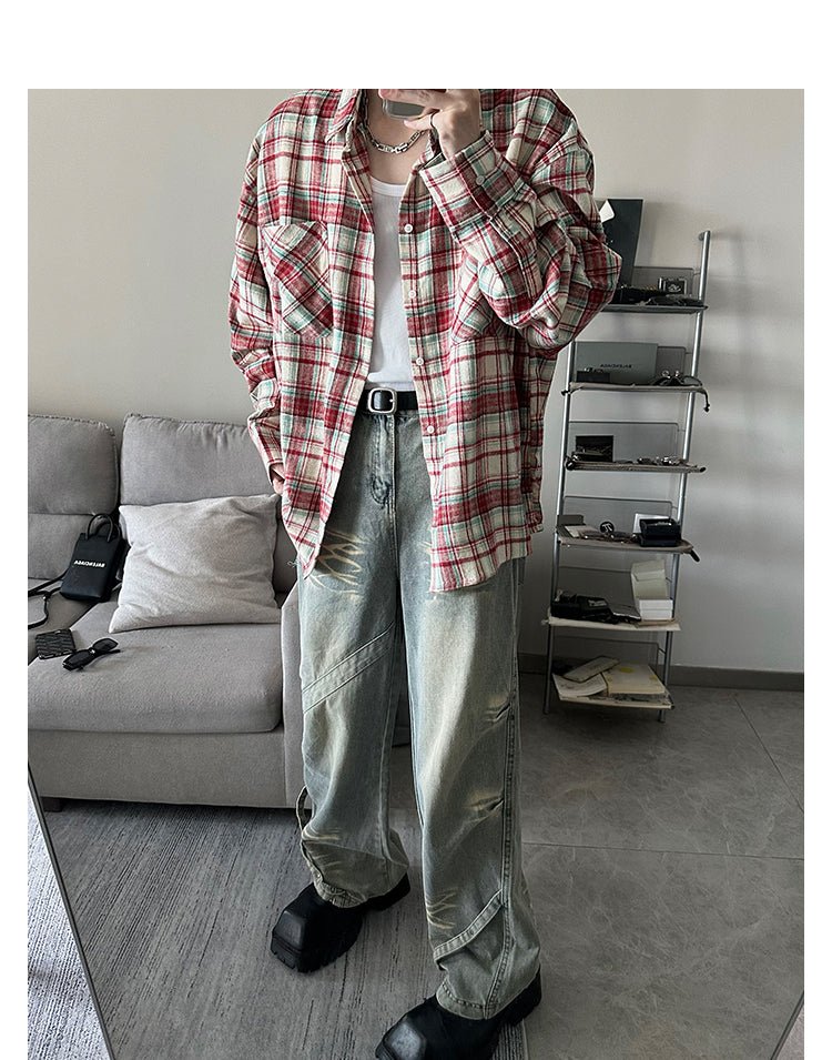 Design Straight Wide Denim Pants or2095 - ORUN