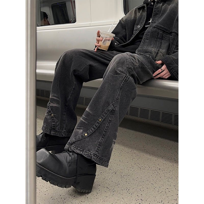 Design Straight Wide Denim Pants or2095 - ORUN
