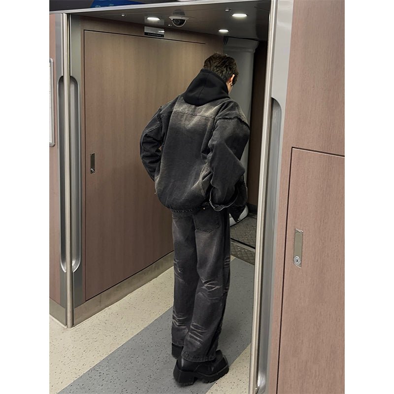 Design Straight Wide Denim Pants or2095 - ORUN