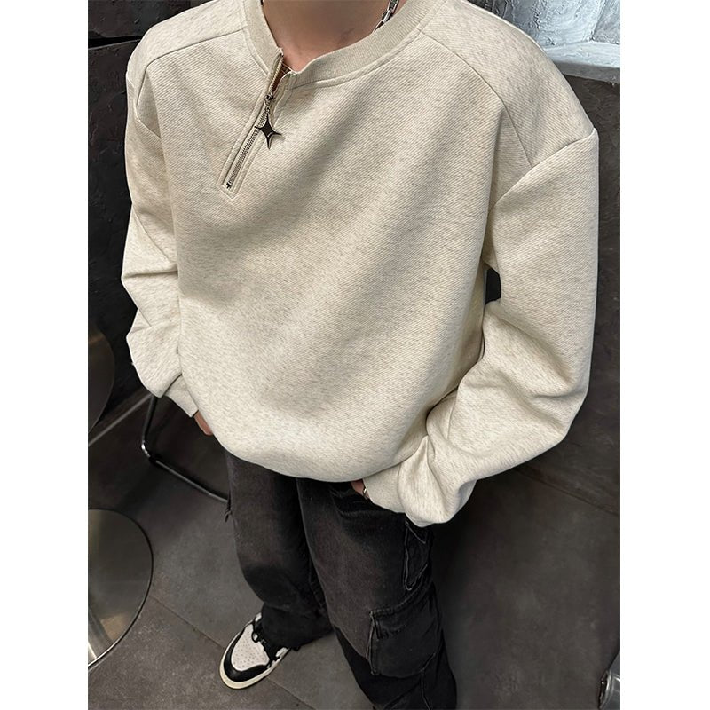 Diagonal half zip sweat trainer or1927 - ORUN