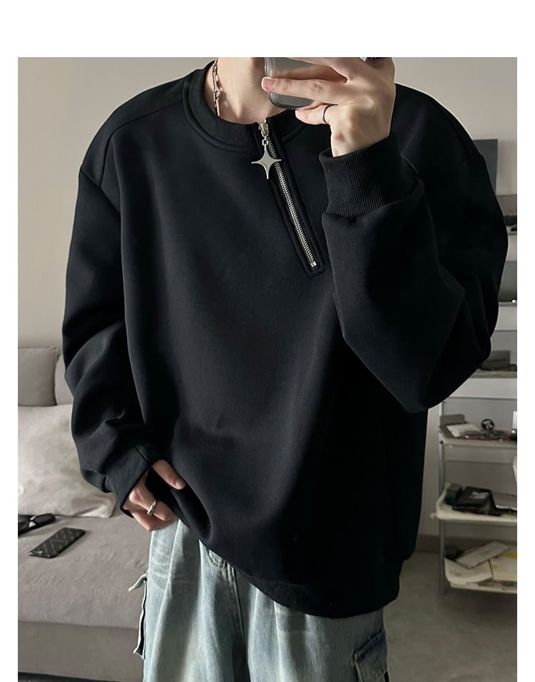 Diagonal half zip sweat trainer or1927 - ORUN