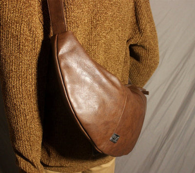 Diagonal leather body bag or2317 - ORUN