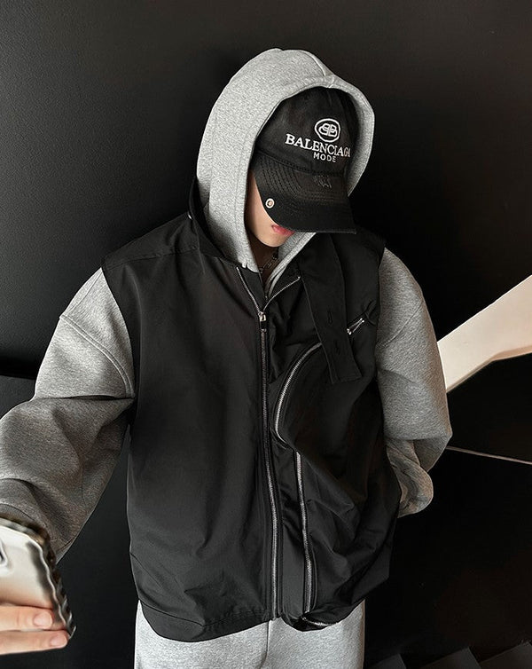 Double zipper cargo vest jacket or2098