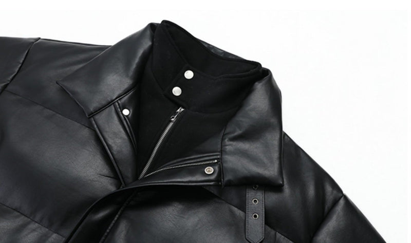 Fake layered stand collar down jacket or2455 - ORUN