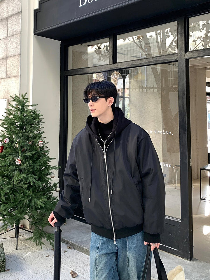 Fake layered zipper jacket or2408 – 韓国メンズファッション通販