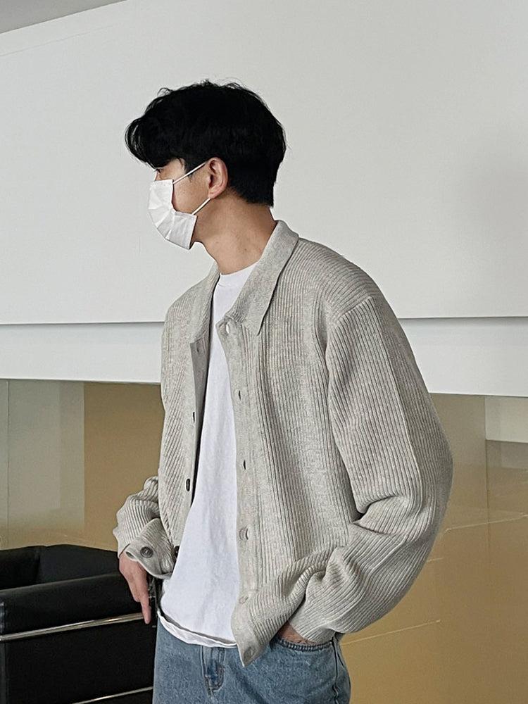 Lapel Button-down Knitted Cardigan OR1309