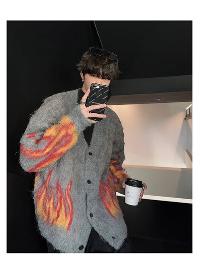 Flame knit cardigan or2370 - ORUN