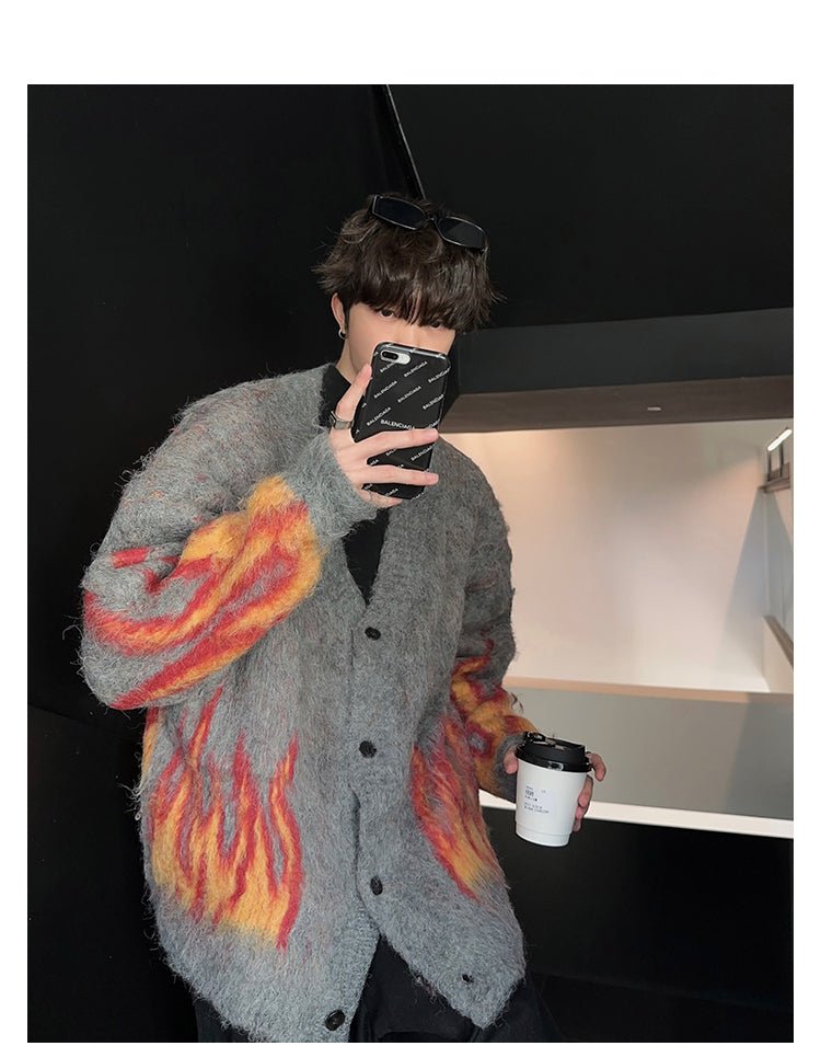 Flame knit cardigan or2370 - ORUN