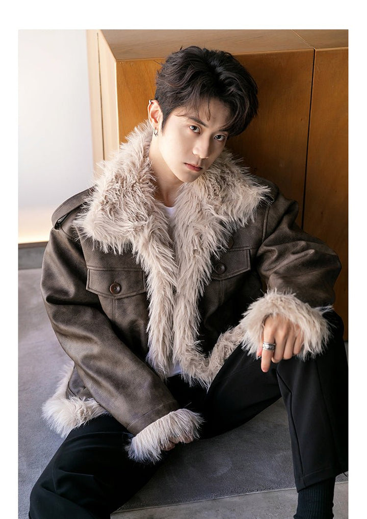 Fur leather jacket or2232 – 韓国メンズファッション通販 - ORUN -
