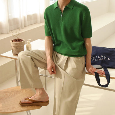 Half zip color polo shirt or1426 - ORUN