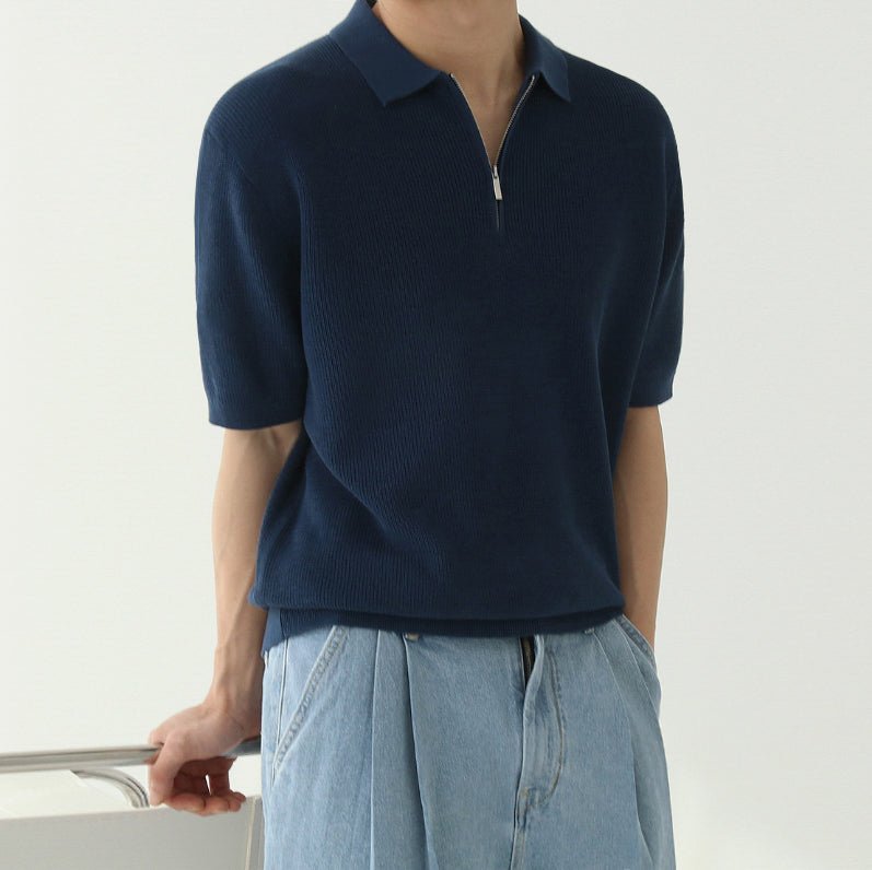 Half zip color polo shirt or1426 - ORUN