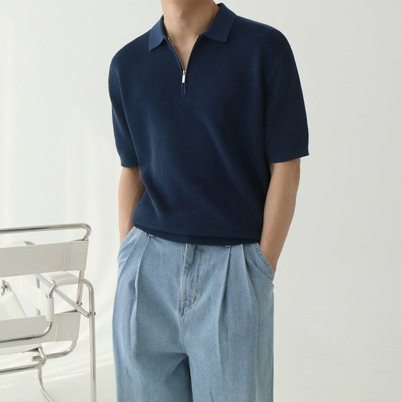 Half zip color polo shirt or1426 - ORUN