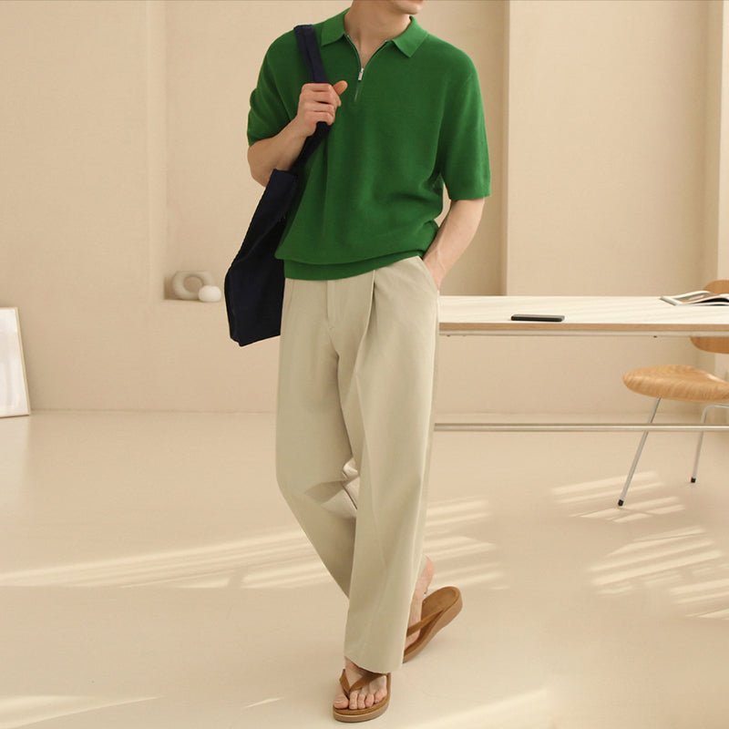 Half zip color polo shirt or1426 - ORUN