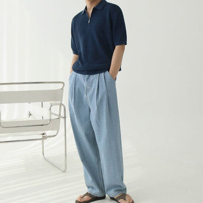Half zip color polo shirt or1426 - ORUN
