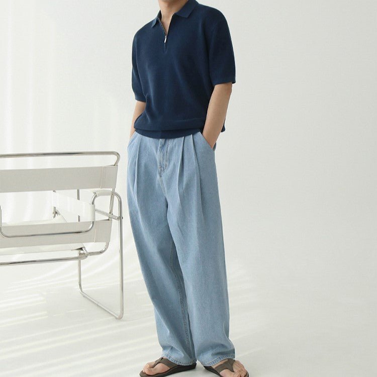 Half zip color polo shirt or1426 - ORUN