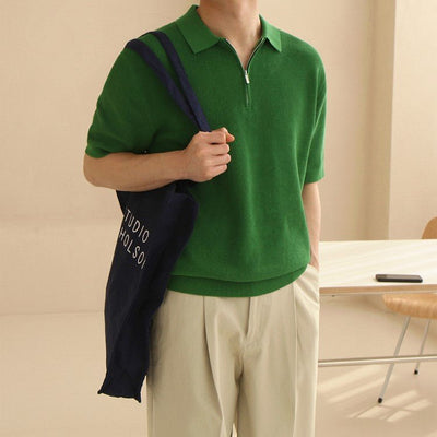 Half zip color polo shirt or1426 - ORUN