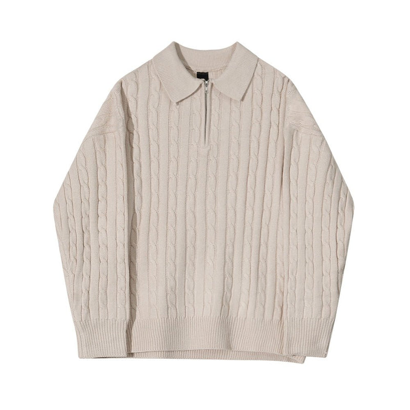 OY/オーワイ』STITCH COLLAR HALF KNIT/ステッチデザイン ニット