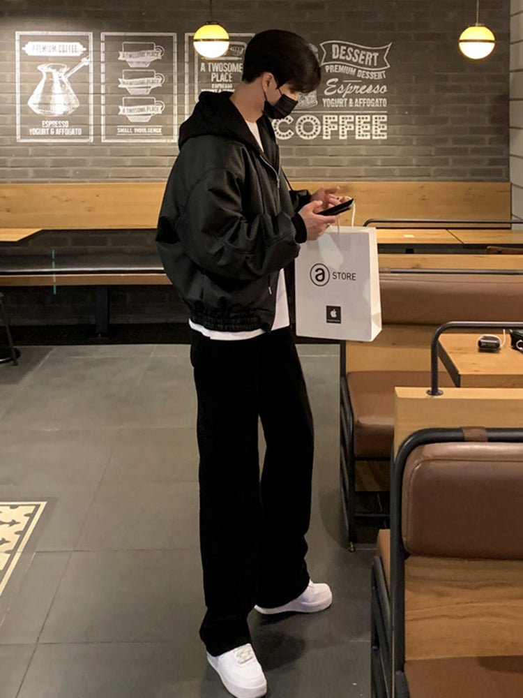 hood PU jacket or2596 - ORUN
