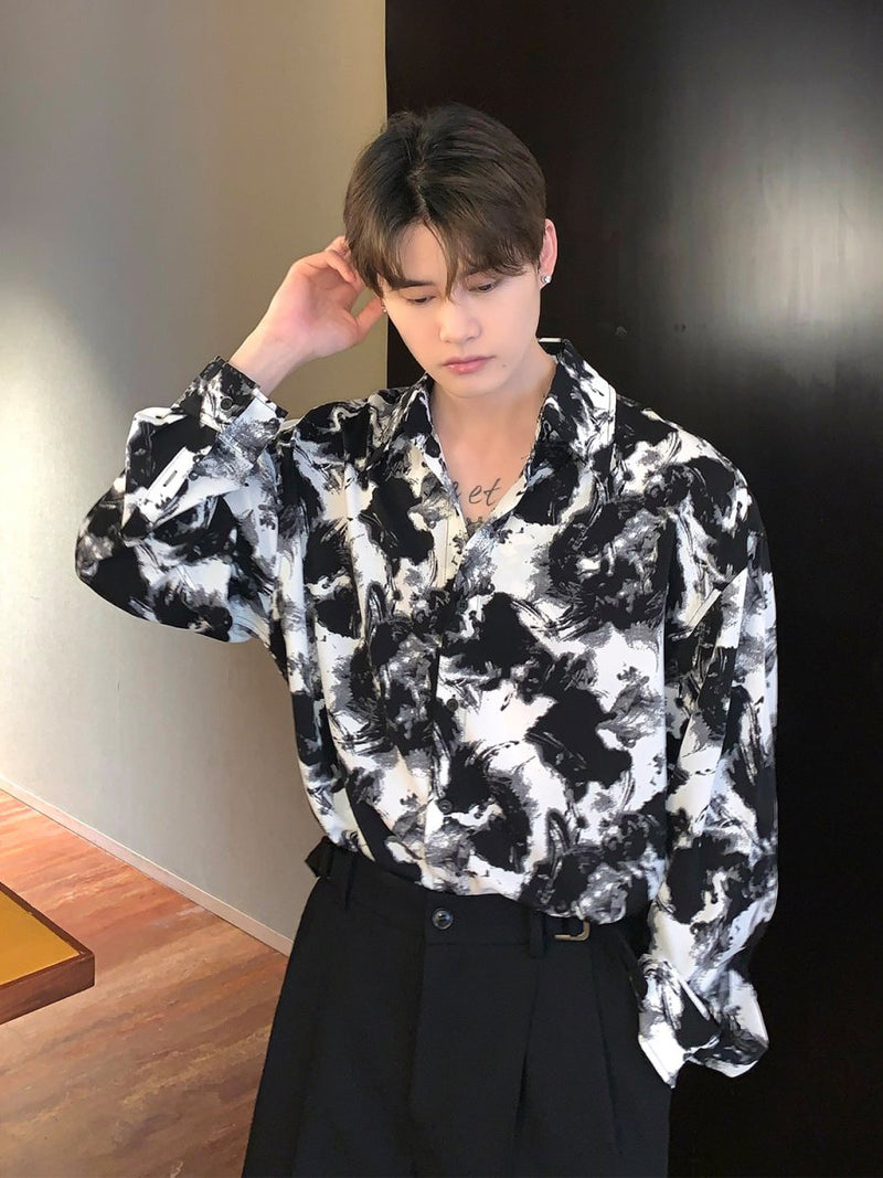 Ink painting style shirt or1473 - ORUN