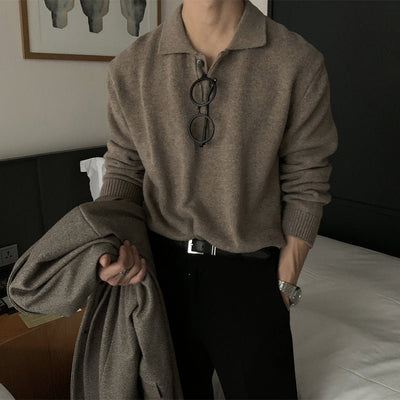 Knit polo sweater or2568 - ORUN