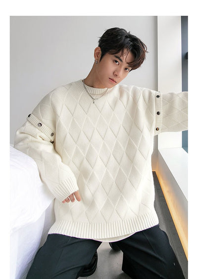 Land neck design knit sweater or2522 - ORUN