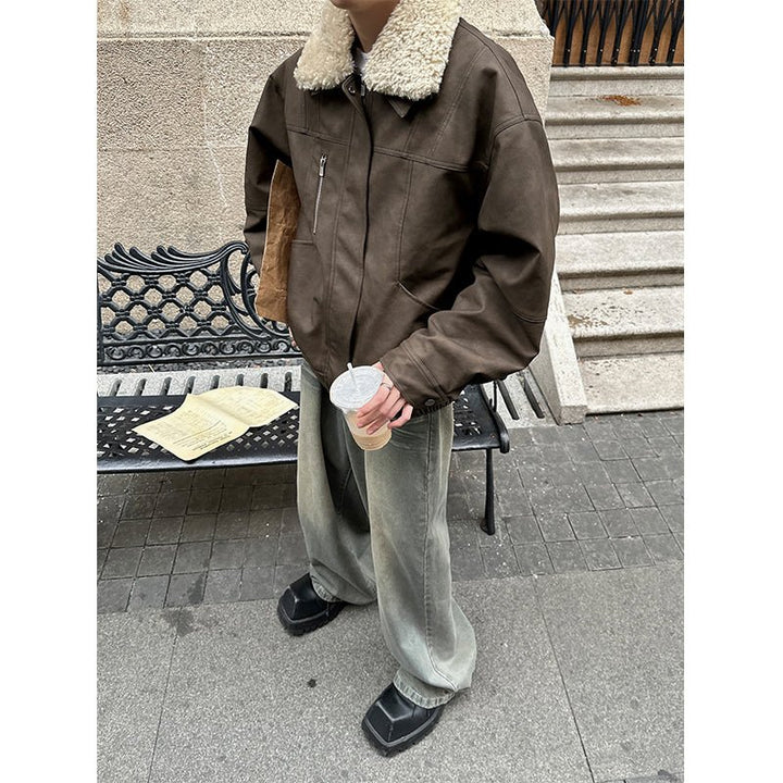 100％本物 Leather Fur Jacket or2351 – ORUN ジャケット・アウター