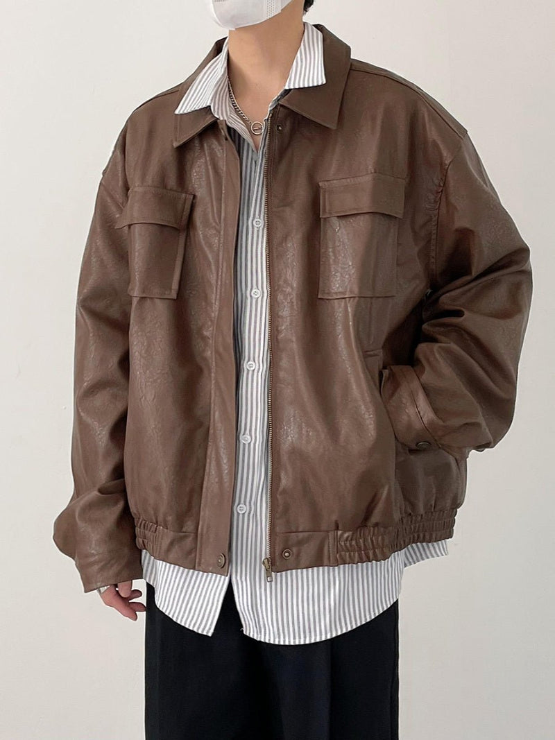 Leather zipper jacket or2615 - ORUN