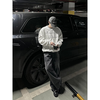 Logo print long sleeve sweatshirt T -shirt or2154 - ORUN