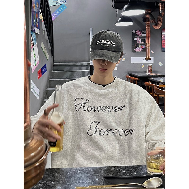 Logo print long sleeve sweatshirt T -shirt or2154 - ORUN