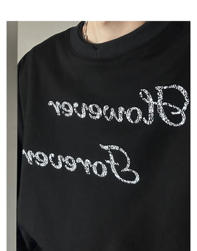Logo print long sleeve sweatshirt T -shirt or2154 - ORUN