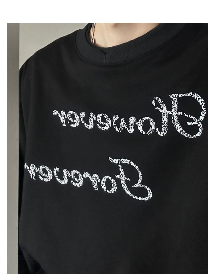 Logo print long sleeve sweatshirt T -shirt or2154 - ORUN