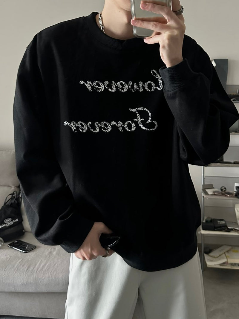 Logo print long sleeve sweatshirt T -shirt or2154 - ORUN