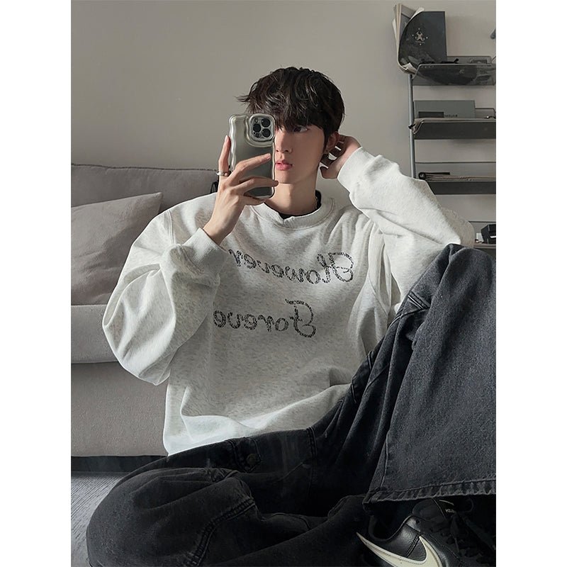 Logo print long sleeve sweatshirt T -shirt or2154 - ORUN