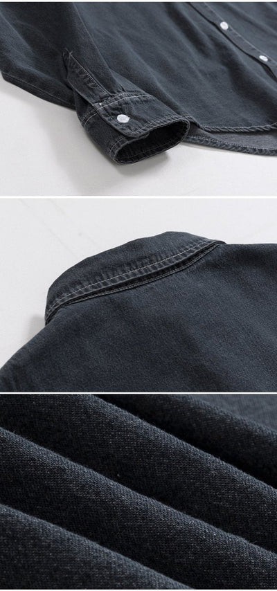Long sleeve denim shirt or1286 - ORUN