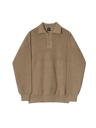 Long sleeve polo knit sweater or2060 - ORUN